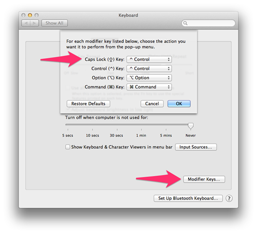 Remapping keys